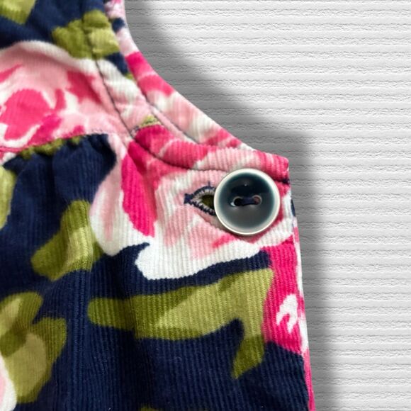 Gymboree Rose to the Occasion Corduroy Romper 12–18M Navy Pink Floral 2016 - Picture 3 of 5